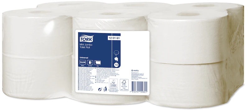 Hartie igienica rola dimensiune Mini Jumbo universala  240m - 1 strat  Tork